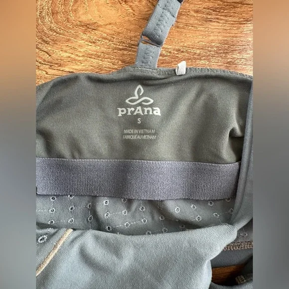 PrAna Faro Bralette Sports Bra in Chalkboard. Eyelet designs. Small. Like New. - Picture 8 of 11